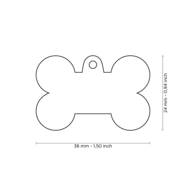 MyFamily Medaglietta per Cani Personalizzabile Osso Basic Handmade Lilla - Variante L misura