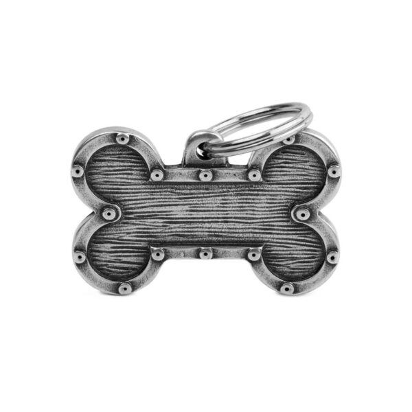 MyFamily Medaglietta per Cani Personalizzabile Osso Strong Bronx Futuristico - Variante L