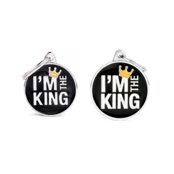 MyFamily Medaglietta per Cani Personalizzabile Cerchio I'm The King