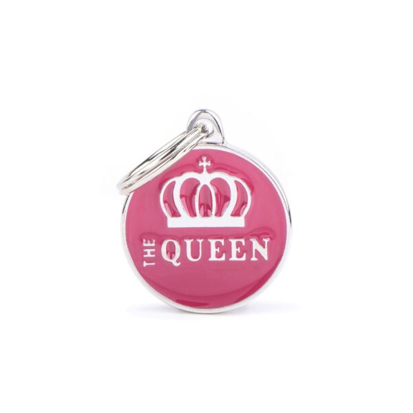 MyFamily Medaglietta per Cani Personalizzabile Cerchio I'm The Queen - Variante M