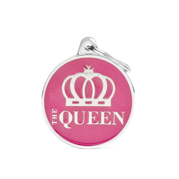 MyFamily Medaglietta per Cani Personalizzabile Cerchio I'm The Queen - Variante L