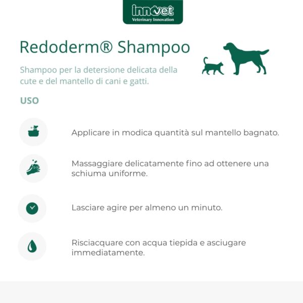 Innovet Redoderm® Shampoo 250 ml per Cani e Gatti - Uso