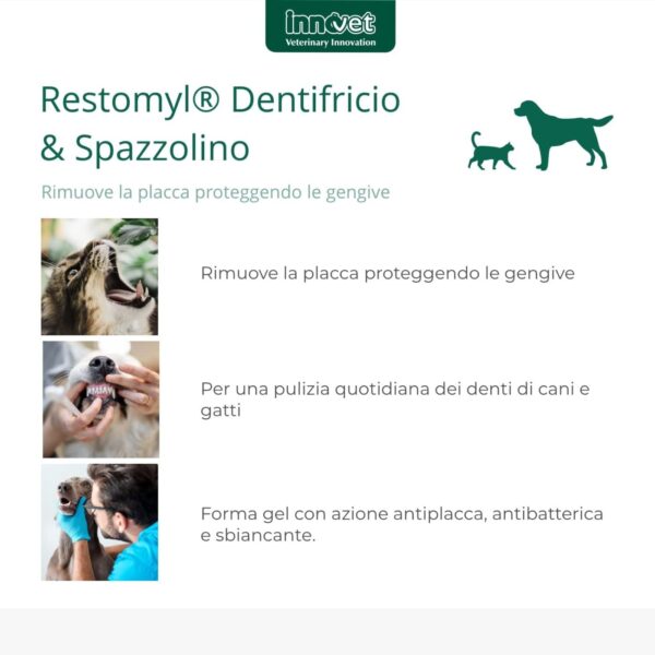 Innovet Restomyl® Dentifricio con Spazzolino Extra Soft per Cani e Gatti
