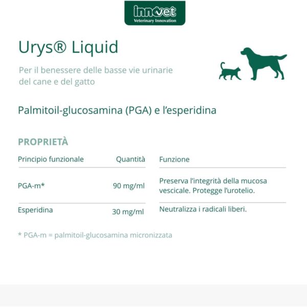 Innovet Urys® Liquid 60 ml Integratore per Cani e Gatti - Proprietà