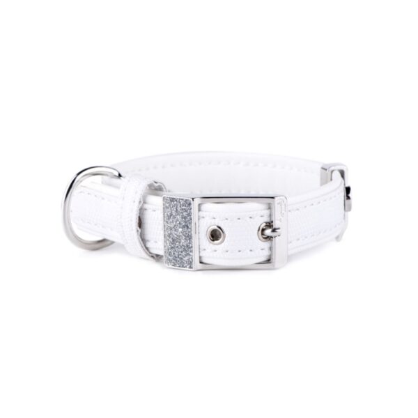 MyFamily Collare per Cani in Similpelle Bianco Saint Tropez