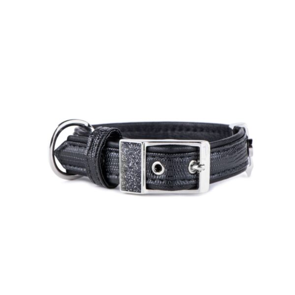 MyFamily Collare Saint Tropez in Similpelle Nero per Cani