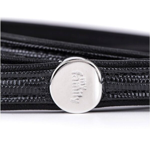 MyFamily Guinzaglio Saint Tropez in Similpelle Nero 110x1,2cm per Cani - Creato in similpelle