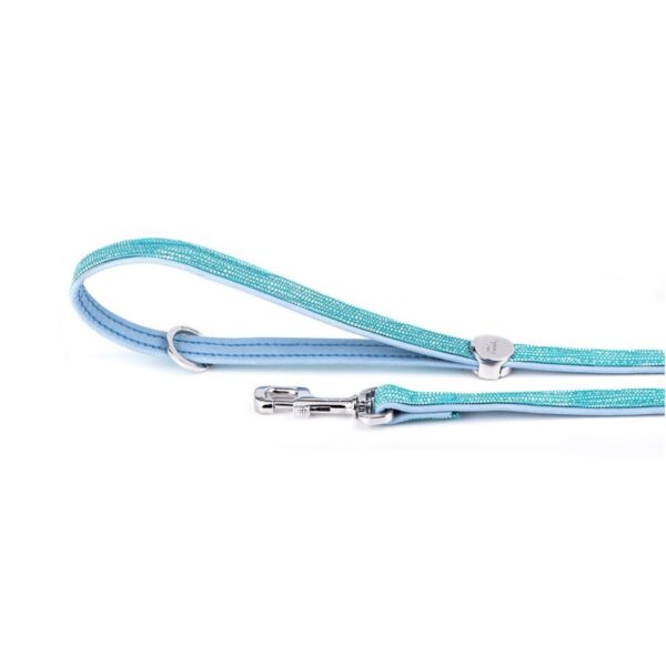 MyFamily Guinzaglio Saint Tropez in Similpelle Turchese 110x1,2cm per Cani