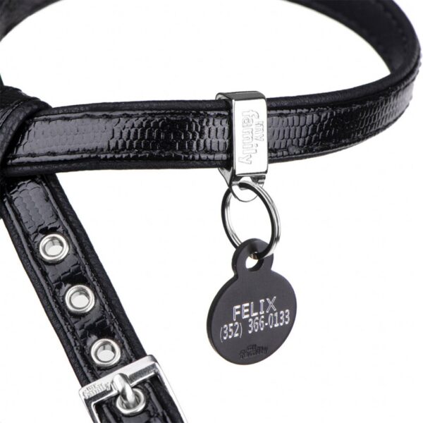 MyFamily Pettorina Saint Tropez in Similpelle Nero per Cani - Creata in similpelle