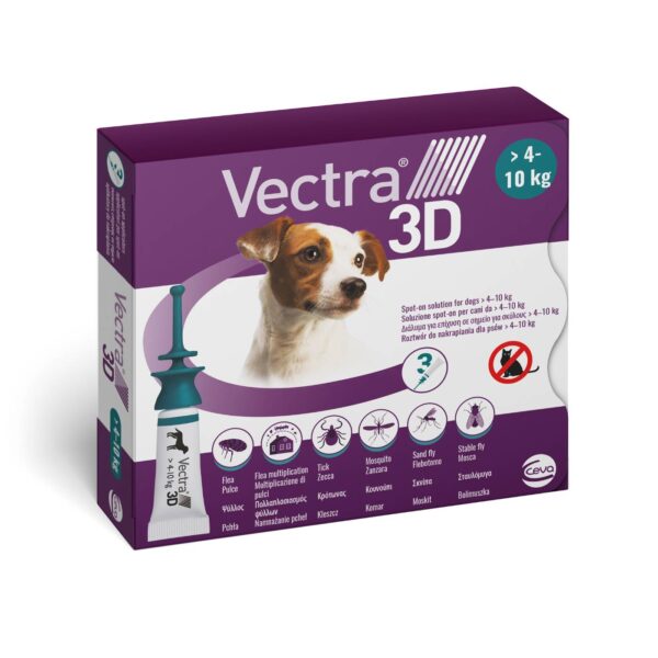 Vectra® 3D Antiparassitario per Cani Pipette Spot-On - Cani 4-10kg