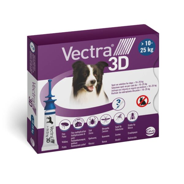 Vectra® 3D Antiparassitario per Cani Pipette Spot-On - Cani 10-25kg