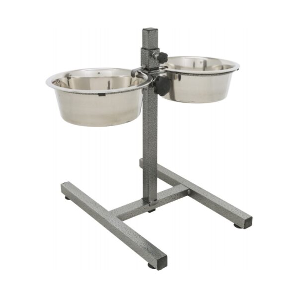 Trixie Bar Alza Ciotole in Acciaio Inox per Cani - Variante 1,8lt/ø20cm