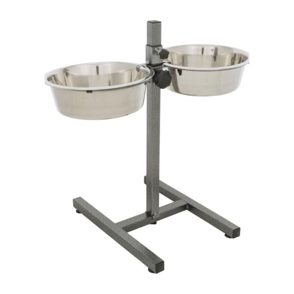 Trixie Bar Alza Ciotole in Acciaio Inox per Cani - Variante 2,8lt/ø24cm