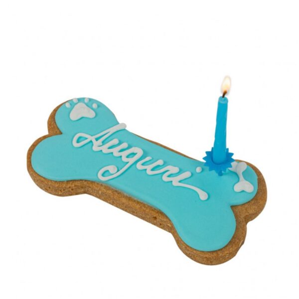 DoggyeBag Biscotto Birthday Bone Auguri Compleanno per Cani 85g - Azzurro
