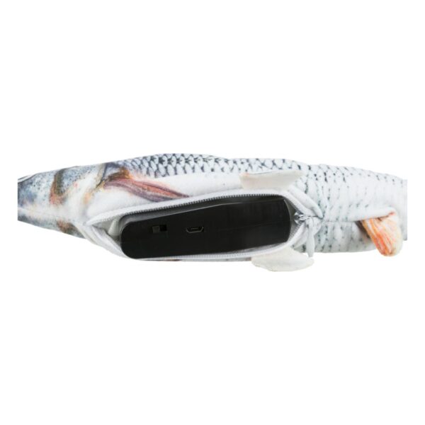 Trixie Gioco per Gatti Pesce Guizzante 6x30cm - Vano interno per ricarica