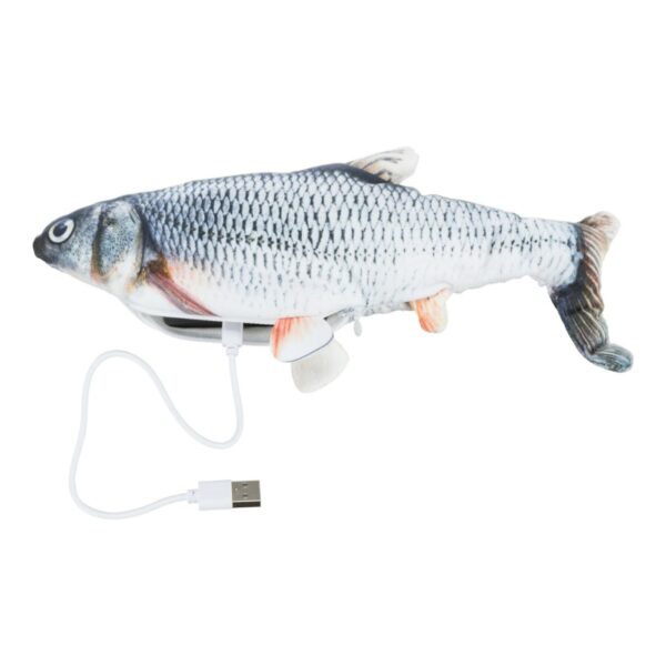 Trixie Gioco per Gatti Pesce Guizzante 6x30cm - Cavo di ricarica USB incluso