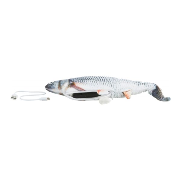Trixie Gioco per Gatti Pesce Guizzante 6x30cm - Modalità stand-by per preservare la carica