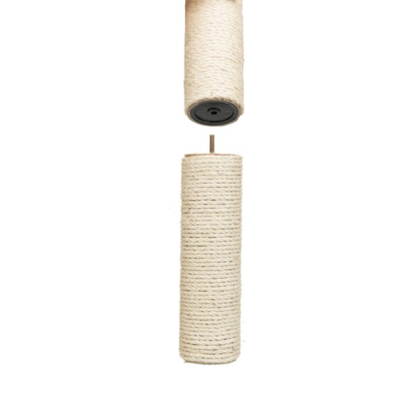 Trixie Tronchetto di Ricambio in Sisal per Tiragraffi ø9cm h.30cm Colore Naturale - Pezzi impilabili