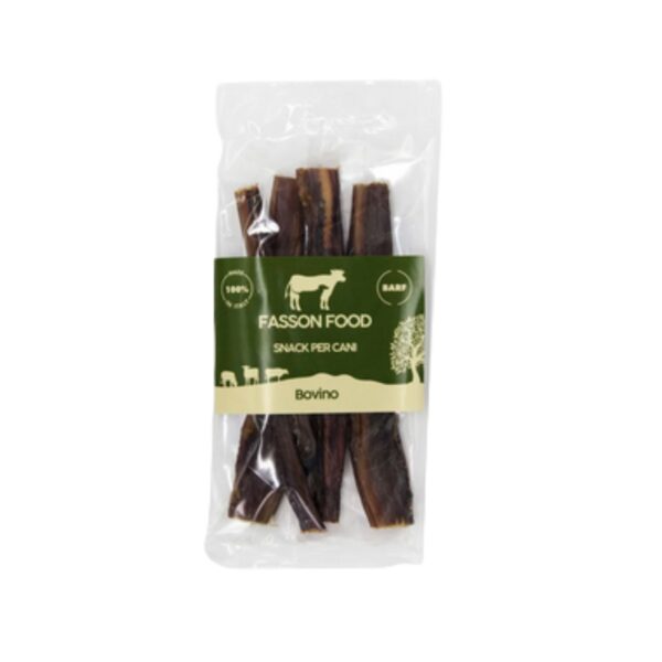 Fasson Food Verga di Vitello Filiera Piemontese 40-50g 4 Pezzi Masticativo per Cani