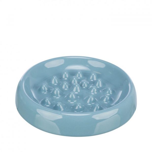 Trixie Ciotola per Animali Slow Feed in Ceramica 0,25l/ø18cm - Colore azzurro