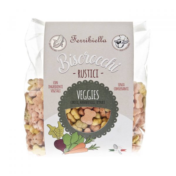 Ferribiella Biscrocchi Rustici Veggies Biscotti per Cani 800g - Confezione