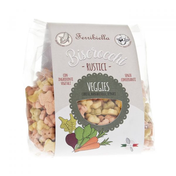 Ferribiella Biscrocchi Rustici Veggies Biscotti per Cani 800g - Confezione