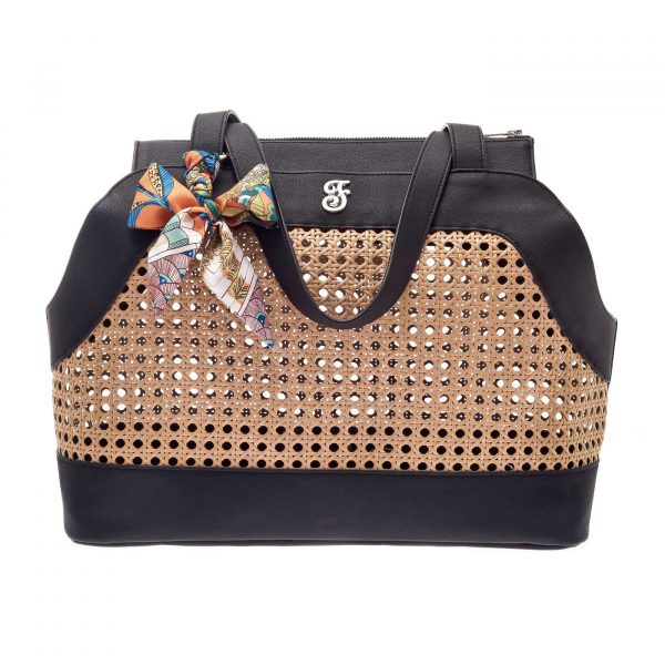 Ferribiella Borsa Trasportino Musa Nera 40x30x20cm per Cani