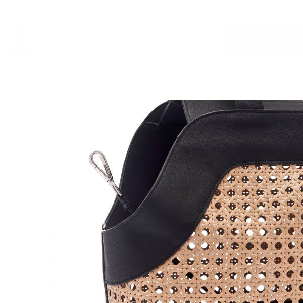 Ferribiella Borsa Trasportino Musa Nera 40x30x20cm per Cani - Guinzaglio Interno