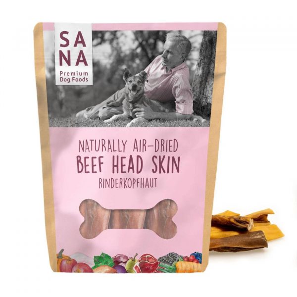 Sanadog Snack di Pelle di Testa Bovina per Cani