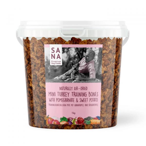 Sanadog Mini Training per Cani al Tacchino Con melograno e Patata Dolce - Confezione da 1Kg