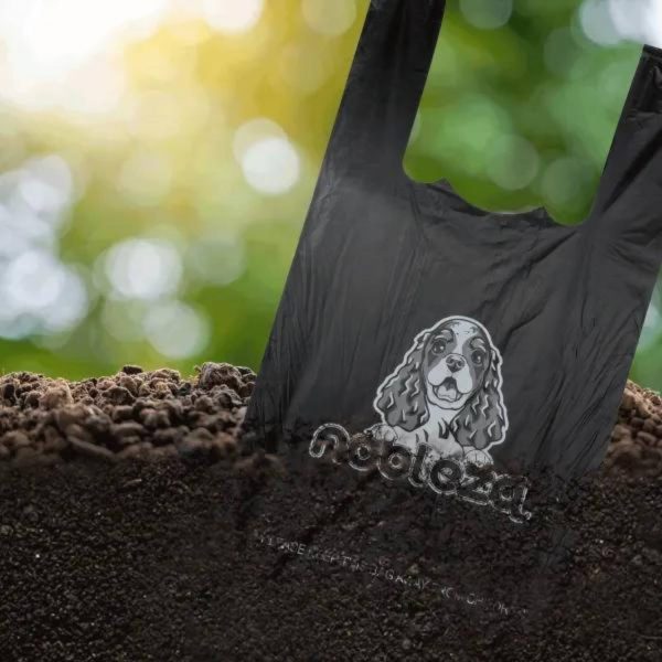 Nobleza Sacchettini Igienici in Scatola Compostabili Neri con Manici 120pz