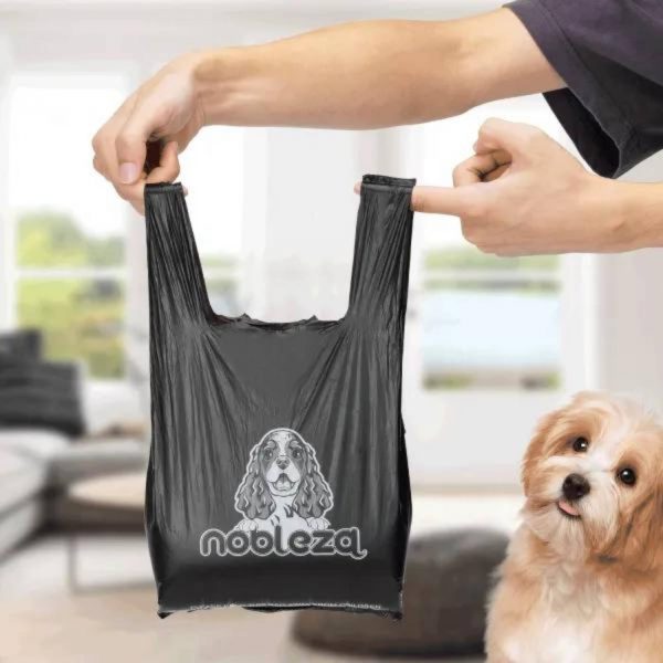 Nobleza Sacchettini Igienici in Scatola Compostabili Neri con Manici 120pz