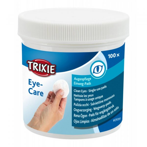 Trixie Salviettine Monouso per Pulizia Occhi di Cani Gatti e Piccoli Animali 100pz
