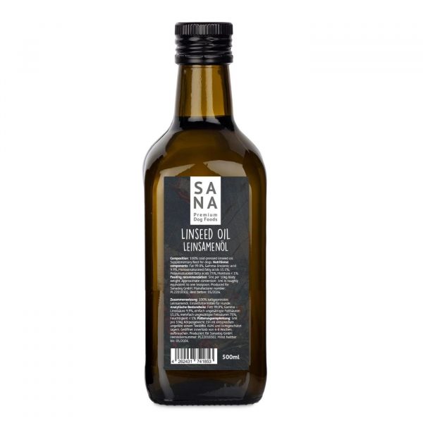 Sanadog Olio di Semi di Lino 500ml per Cani e Gatti