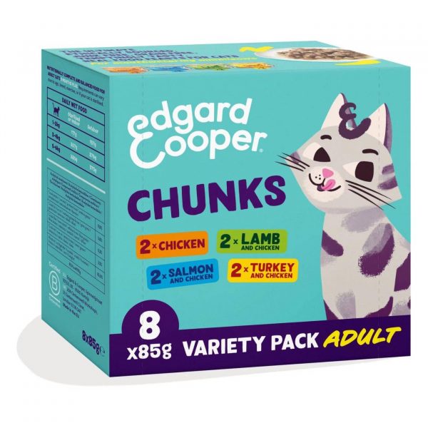 Edgard & Cooper Multipack Bocconcini in Salsa per Gatti Adulti 8x85g
