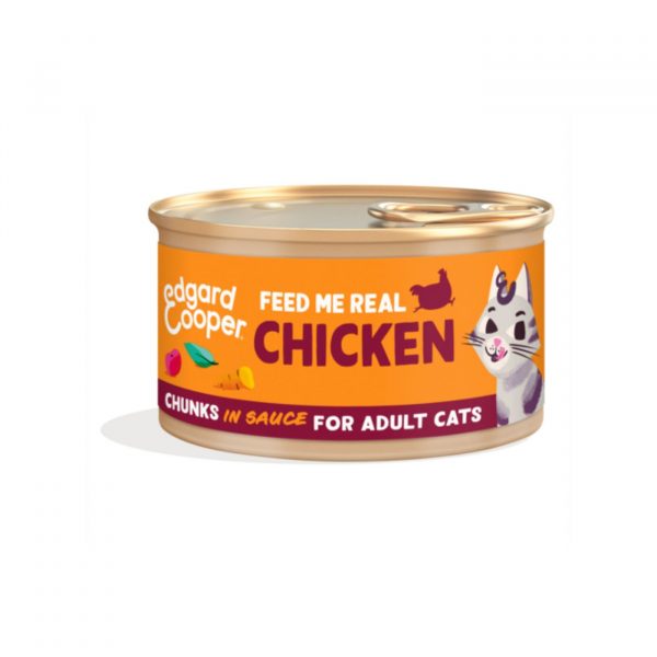edgard & cooper multipack bocconcini in salsa per gatti adulti 8x85g - Pollo