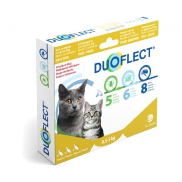 Ceva Duoflect Spot On Antiparassitario per Gatti da 0,5-5Kg 3 Pipette