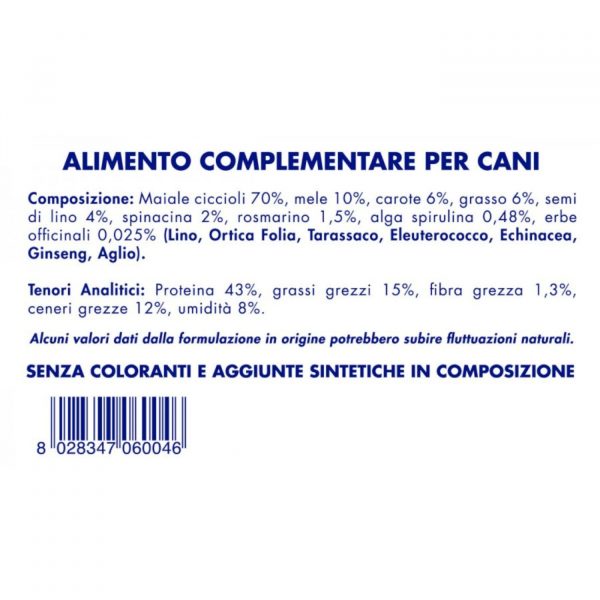 vet line snack di maiale monoproteico grain free per cani 80g vetline