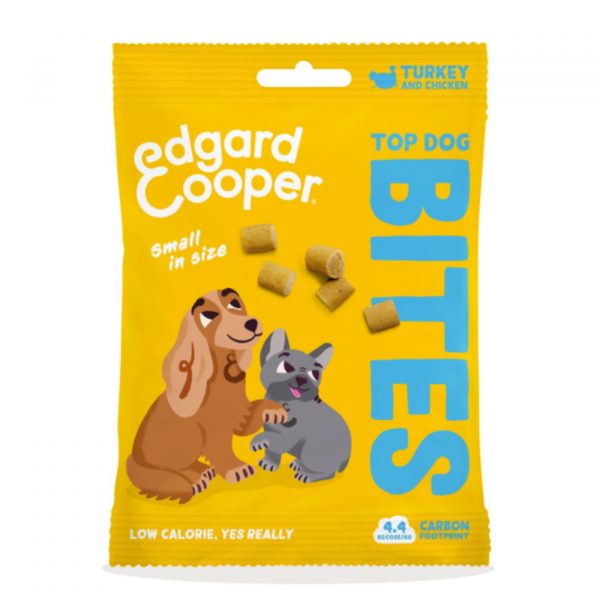 Edgard&Cooper Bites Bocconcini Piccoli di Tacchino e Pollo Premi Addestramento per Cani 50g