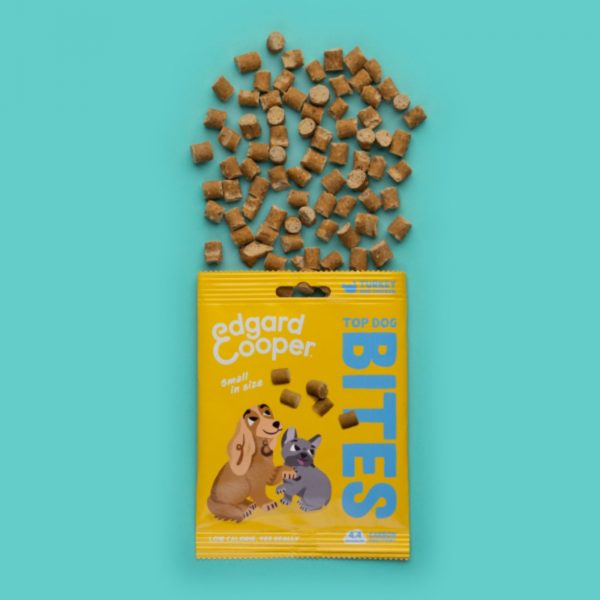 Edgard&Cooper Bites Bocconcini Piccoli di Tacchino e Pollo Premi Addestramento per Cani