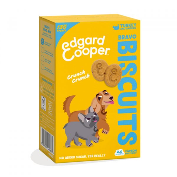 Edgard&Cooper Biscuits Biscotti di Tacchino e Pollo per Cani 400g
