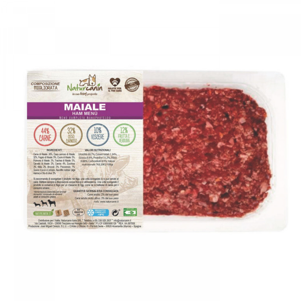 naturcanin alimento barf per cani menù completo multiproteico
