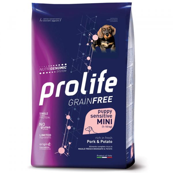 Prolife® Grain Free Sensitive Puppy Mini Maiale e Patate per Cuccioli