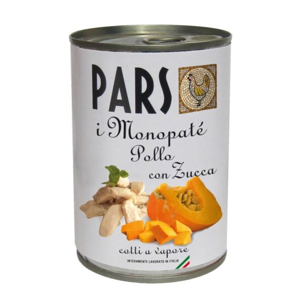 Pars Monopatè Pollo con Zucca 405g per Cani e Gatti