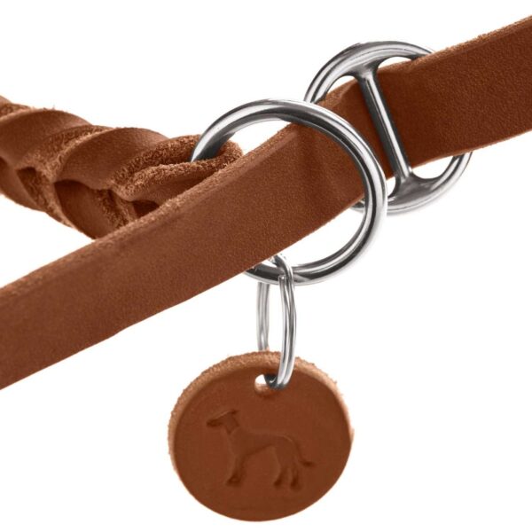 Hunter Guinzaglio Retriever 18/170 in Pelle Color Cognac - Portachiavi incluso