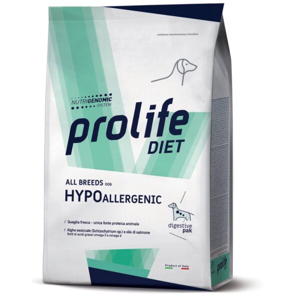Prolife® Diet Dog Hypoallergenic Quaglia All Breeds per Cani