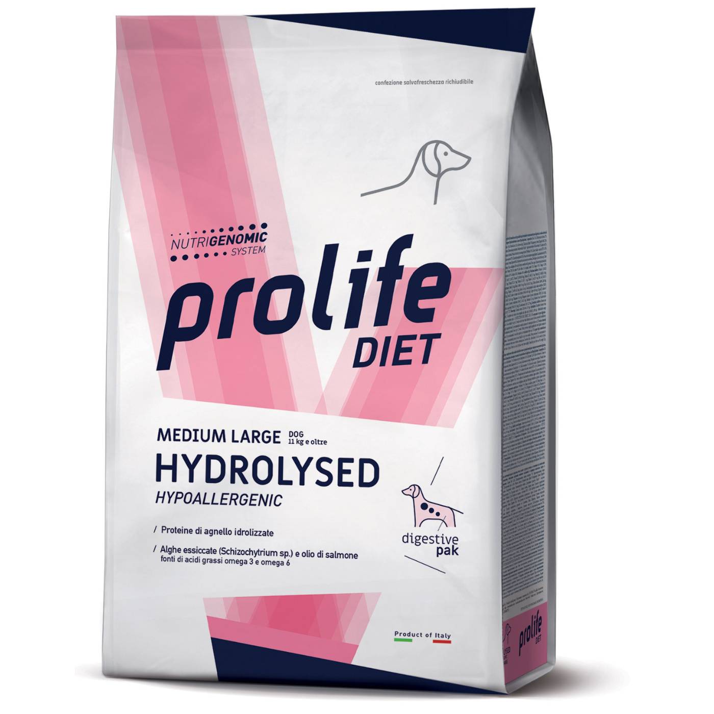 Prolife® Diet Dog Hydrolised Hypoallergenic Agnello Medium Large per Cani