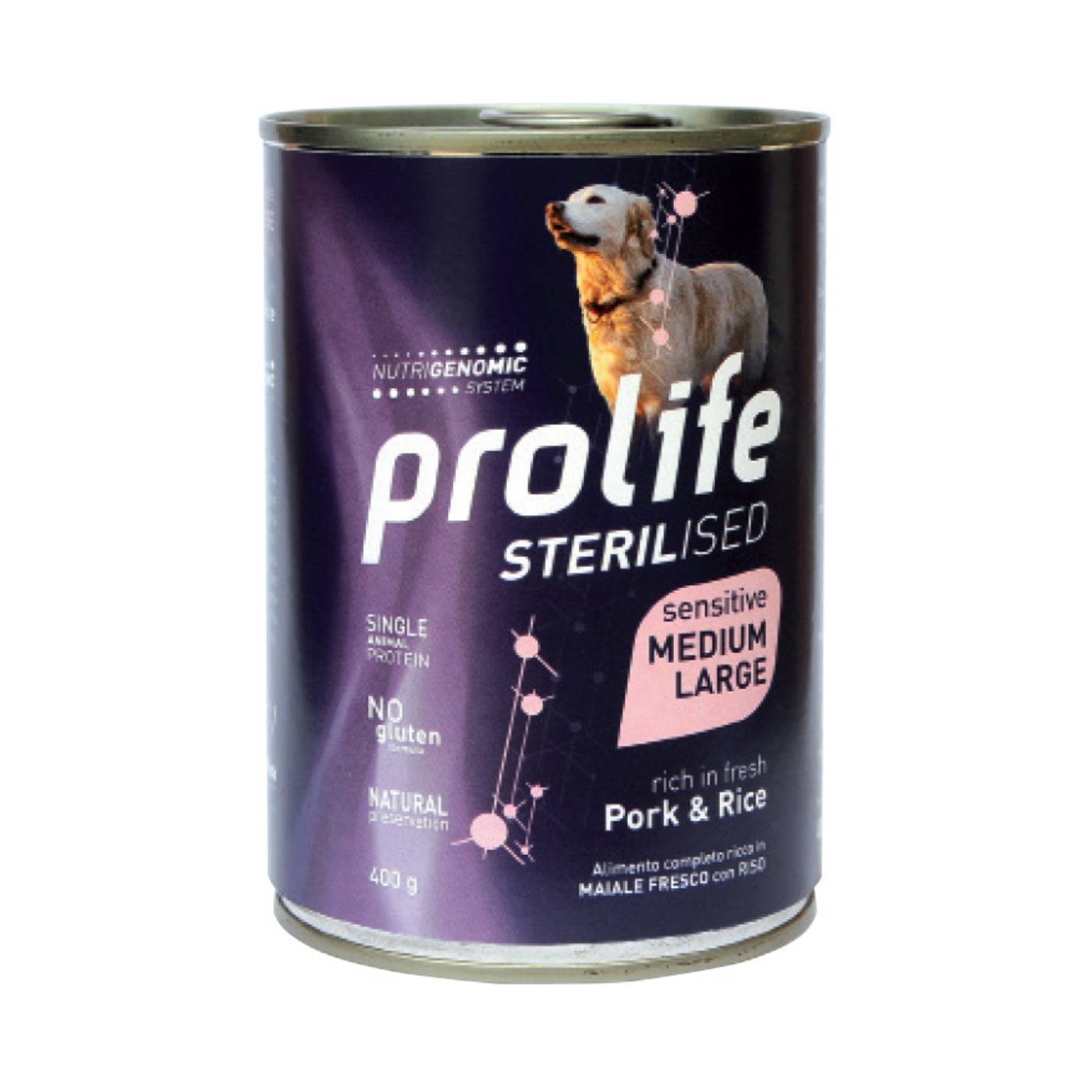 Prolife® Sterilized Sensitive Maiale e Riso 400g per Cani