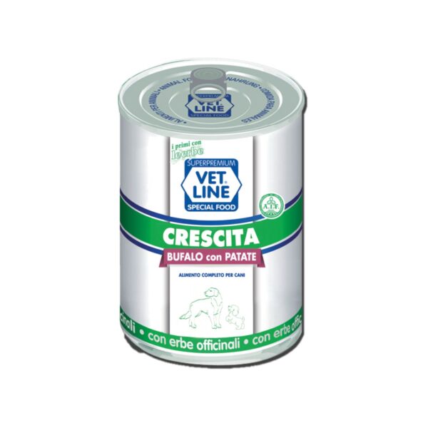 vet line umido accrescimento bufalo e patate per cuccioli vetline