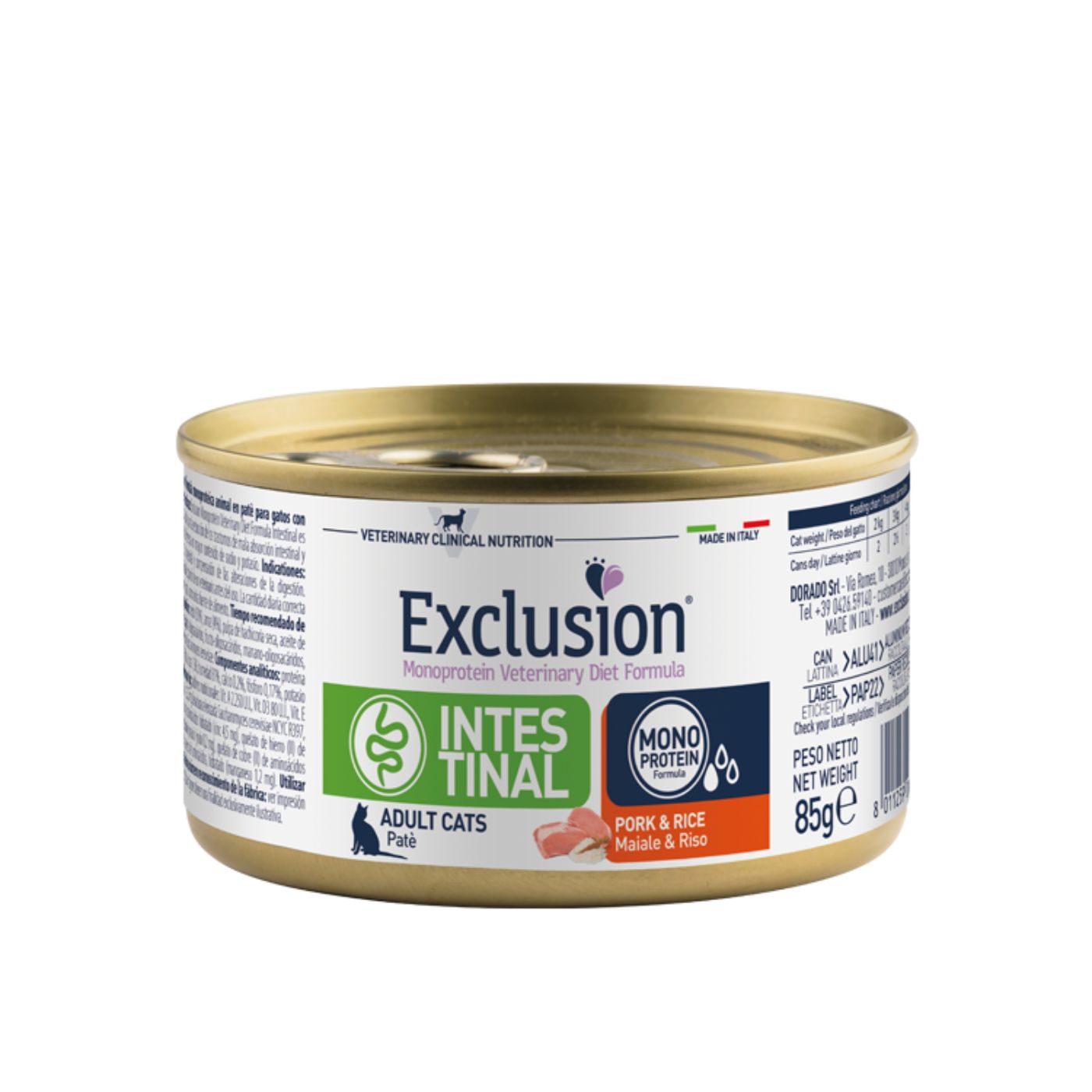 Lattina singola: da 85 Gr. Scatola: 24 lattine da 85 Gr.